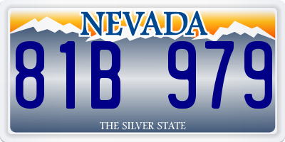 NV license plate 81B979