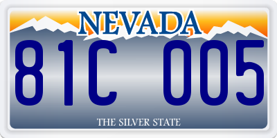 NV license plate 81C005