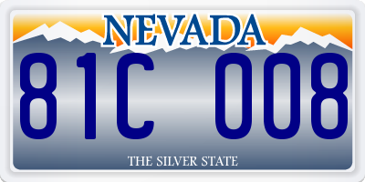 NV license plate 81C008