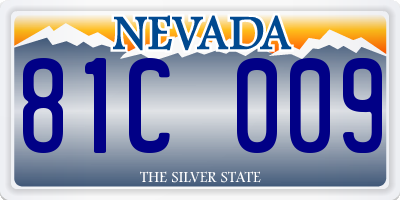 NV license plate 81C009