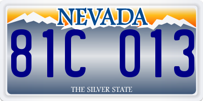 NV license plate 81C013