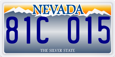 NV license plate 81C015