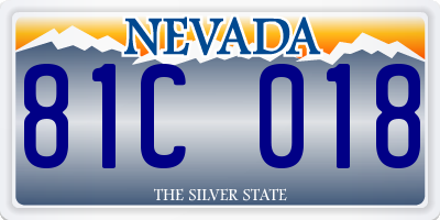 NV license plate 81C018