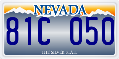 NV license plate 81C050