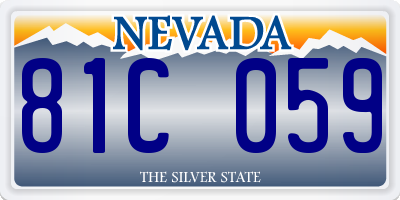 NV license plate 81C059