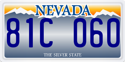 NV license plate 81C060