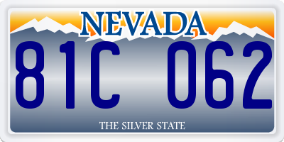 NV license plate 81C062