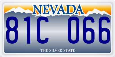 NV license plate 81C066