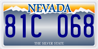 NV license plate 81C068
