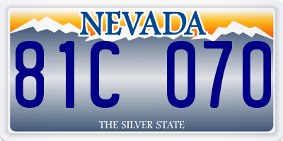 NV license plate 81C070