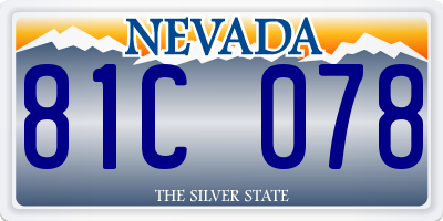 NV license plate 81C078