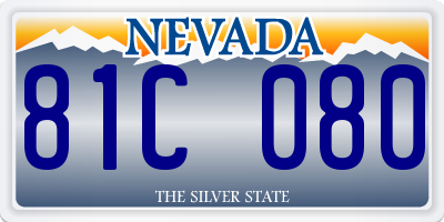 NV license plate 81C080