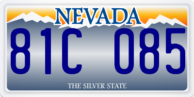 NV license plate 81C085