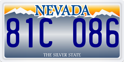 NV license plate 81C086