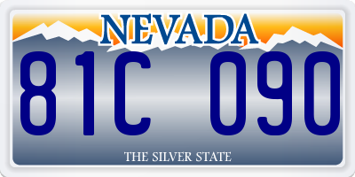 NV license plate 81C090