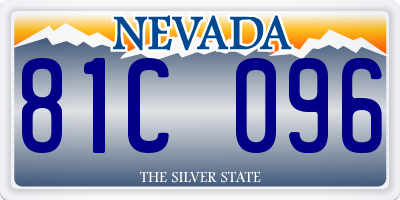 NV license plate 81C096