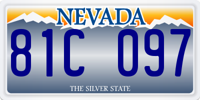 NV license plate 81C097