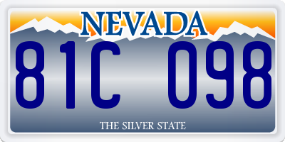 NV license plate 81C098