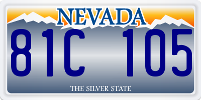 NV license plate 81C105