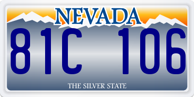 NV license plate 81C106