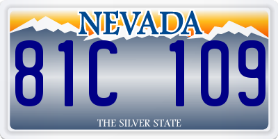 NV license plate 81C109