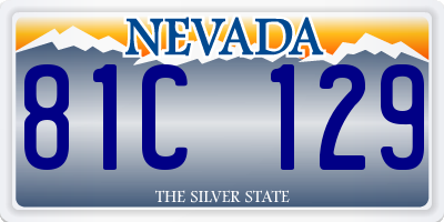 NV license plate 81C129