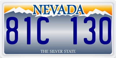 NV license plate 81C130