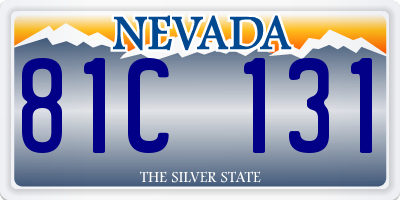 NV license plate 81C131