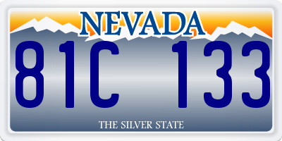 NV license plate 81C133