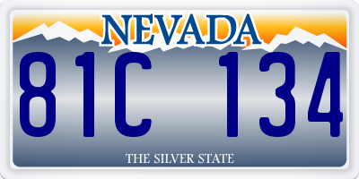 NV license plate 81C134