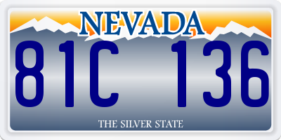 NV license plate 81C136