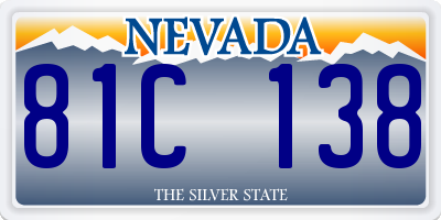 NV license plate 81C138