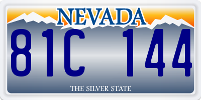 NV license plate 81C144