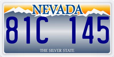 NV license plate 81C145