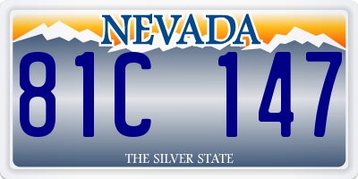 NV license plate 81C147