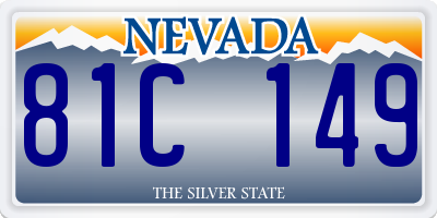 NV license plate 81C149
