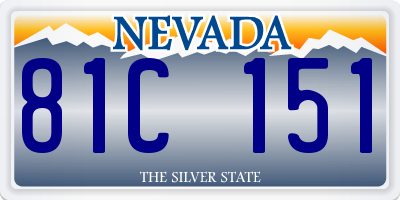 NV license plate 81C151