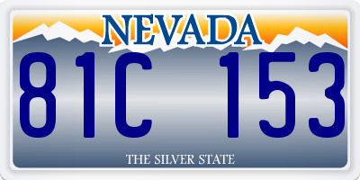 NV license plate 81C153