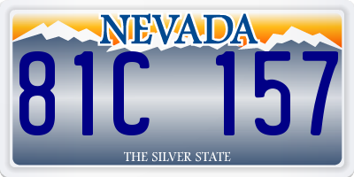 NV license plate 81C157