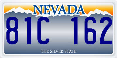 NV license plate 81C162