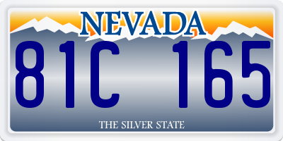 NV license plate 81C165