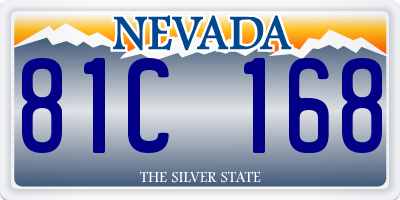NV license plate 81C168
