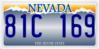 NV license plate 81C169