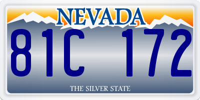 NV license plate 81C172