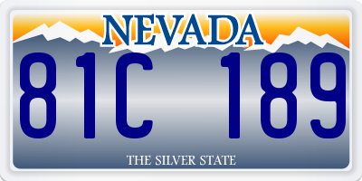 NV license plate 81C189