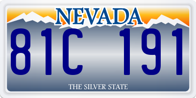 NV license plate 81C191