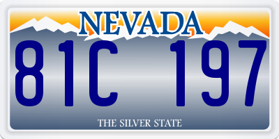 NV license plate 81C197