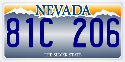 NV license plate 81C206