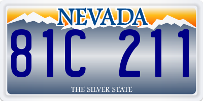 NV license plate 81C211