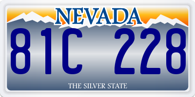 NV license plate 81C228